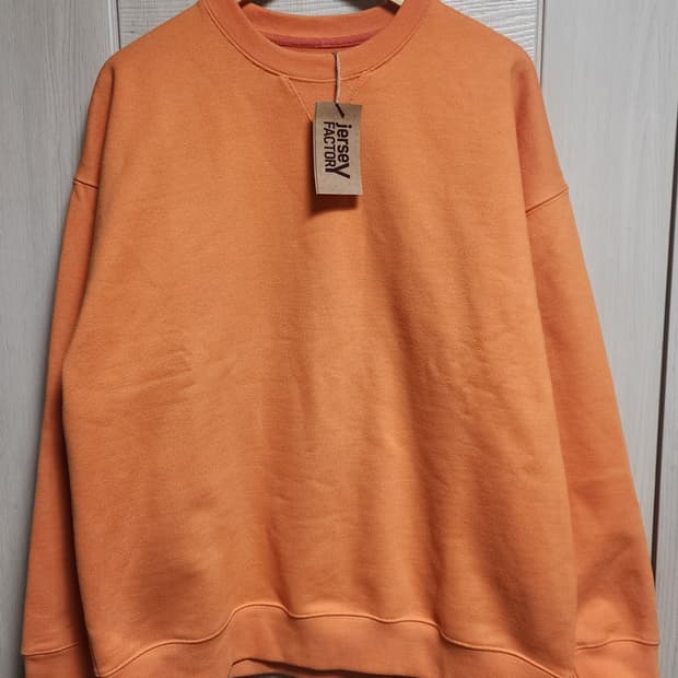 Jersey Factory 오렌지 맨투맨 티셔츠 (L~XL)(새상품)