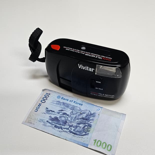 작례O 근본 듀얼 렌즈 비비타 비스타 텔레 모토 필름카메라 빈티지 필카