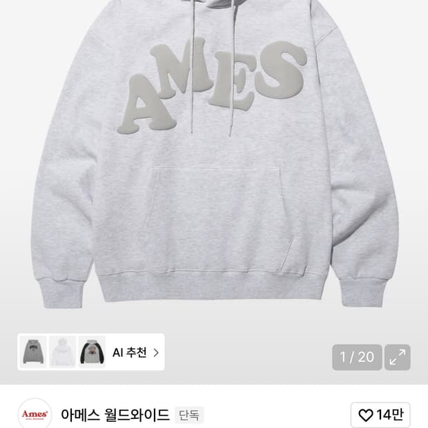 아메스 월드와이드 후드티