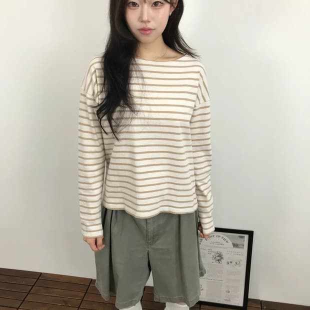 Earth Music&Ecology Stripe Long Sleeve