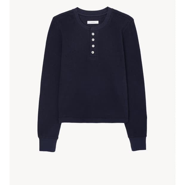 문달 헨리넥티셔츠 네이비