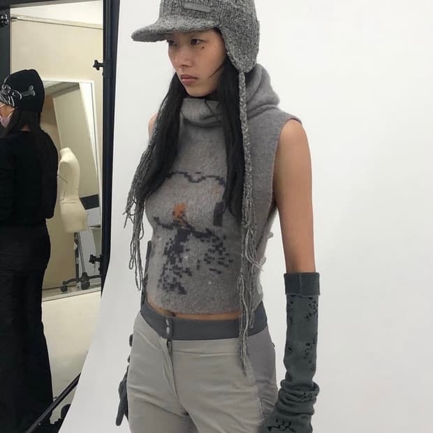 Hyein Seo 21FW Gray Knit sleeveless