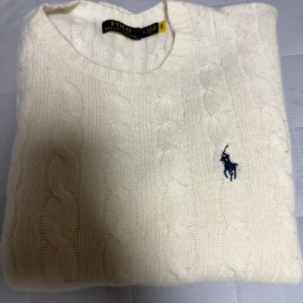 폴로 캐시미어 케이블니트