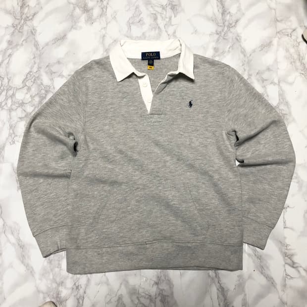 폴로 랄프로렌 럭비 티셔츠 기모 거의새거