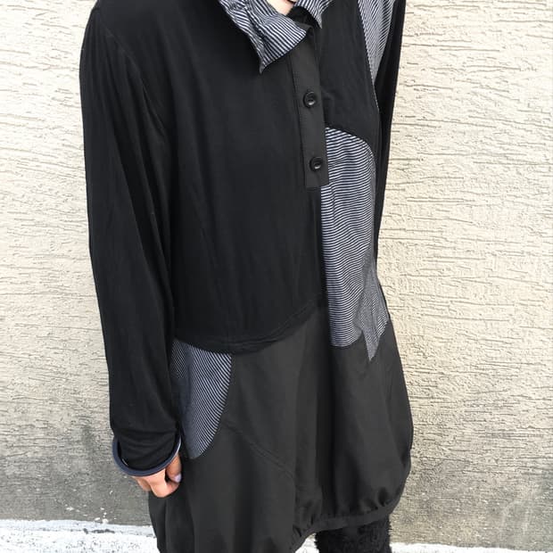 Japanese vintage Patchwork Collar dress