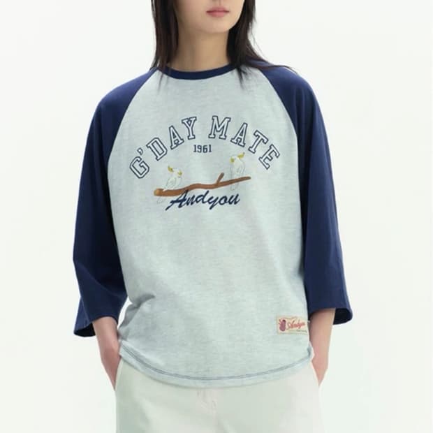 가격내림 ! 앤유 그다이마잇 아트워크 래글런 티셔츠 (2사이즈)