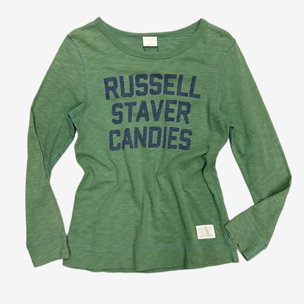 vintage green stitch t-shirt