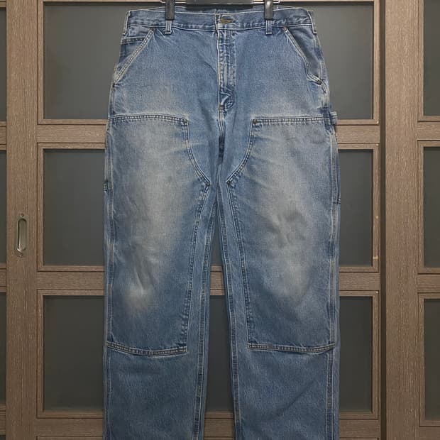 [38X32] 칼하트 빈티지 더블니 B73 데님 팬츠