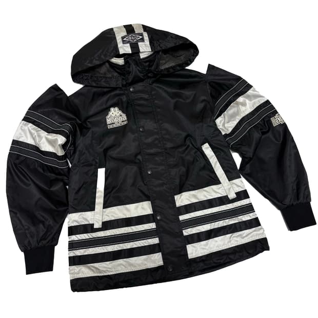 카파(Kappa) 올드스쿨 90s 라인 디테일 후드 자켓