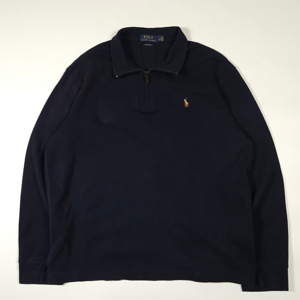 폴로 랄프로렌 신형 반집업 맨투맨 네이비