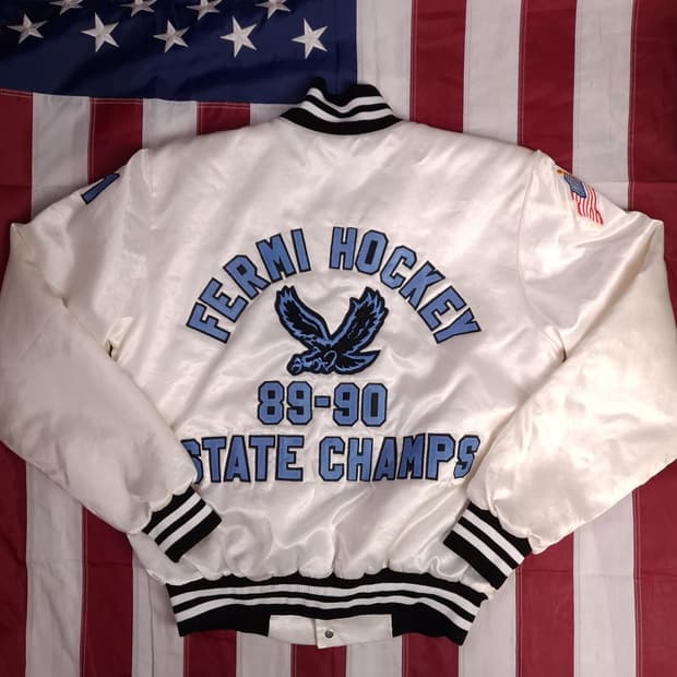 특A 오리지날 미국제조 Fermi Hockey 빈티지 바시티 자켓