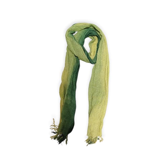 모리걸 그린 투톤 오픈 위브 스카프 