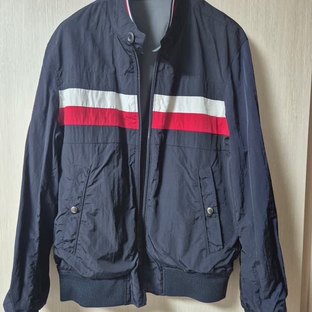 (20년) 타미 힐피거 봄버 자켓 라지 블루종 리버시블 해링턴