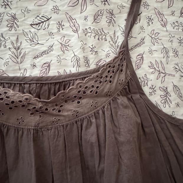 MORIGIRL LAYERED SLEEVELESS(BROWN)