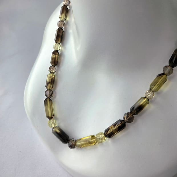 1950s-60s Smoky art glass necklace