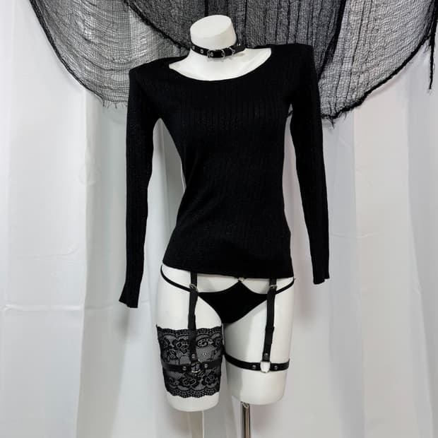  glitter knit t-shirt