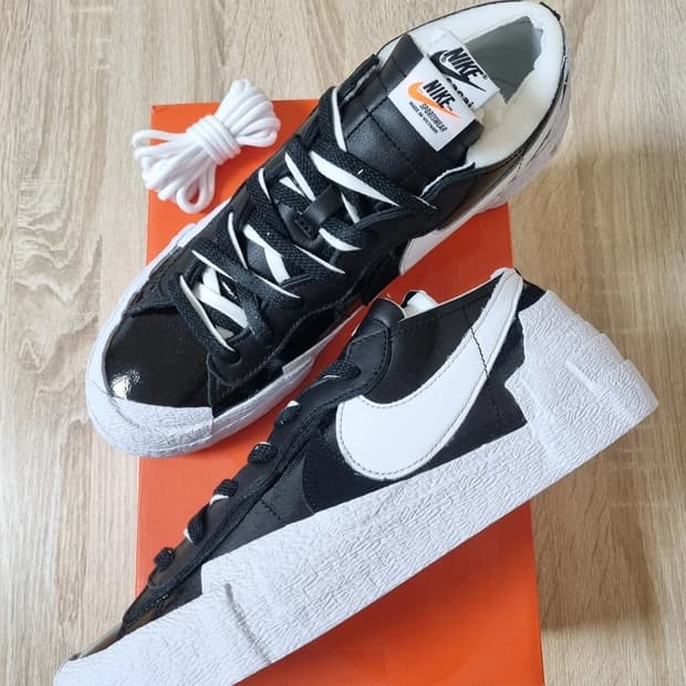 [285]나이키 사카이 블레이저 블랙 페이턴트 레더 블레이져