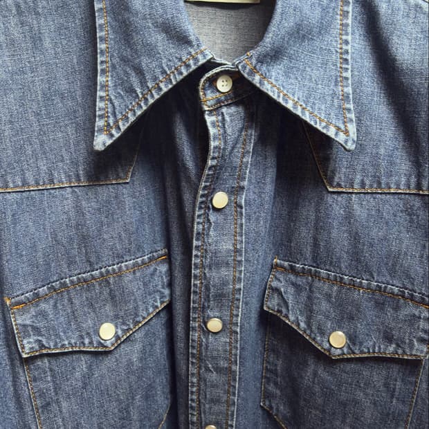 25SS Husbands paris western shirt blue