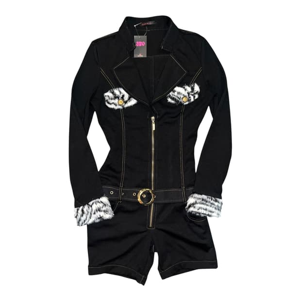 호피퍼 포인트 집업 점프슈트 갸루y2k펑크