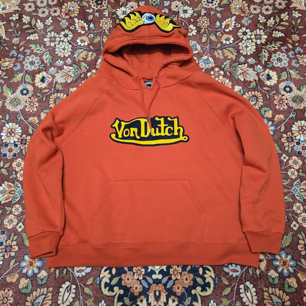 VON DUTCH 본터치 오버핏 후드티 (XL)