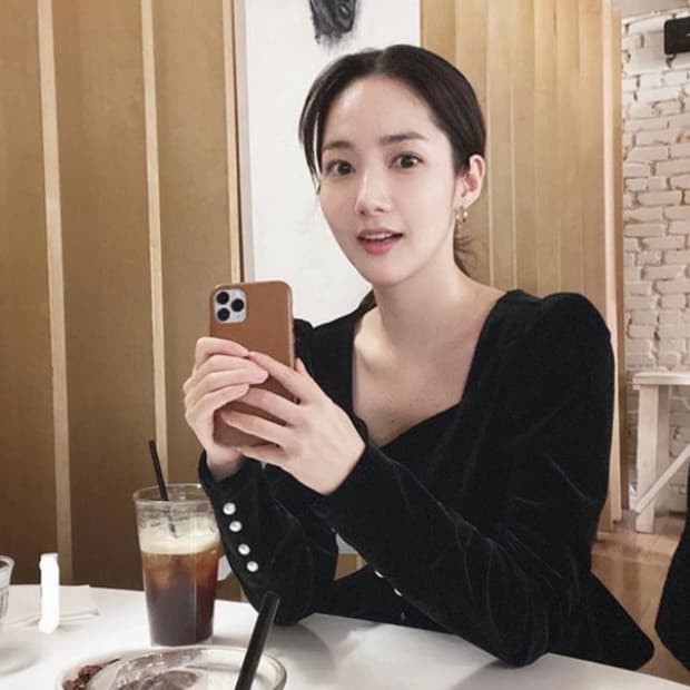 택O) [s] 보카바카 앨리스 하트 넥 롱 슬리브 블라우스 벨벳