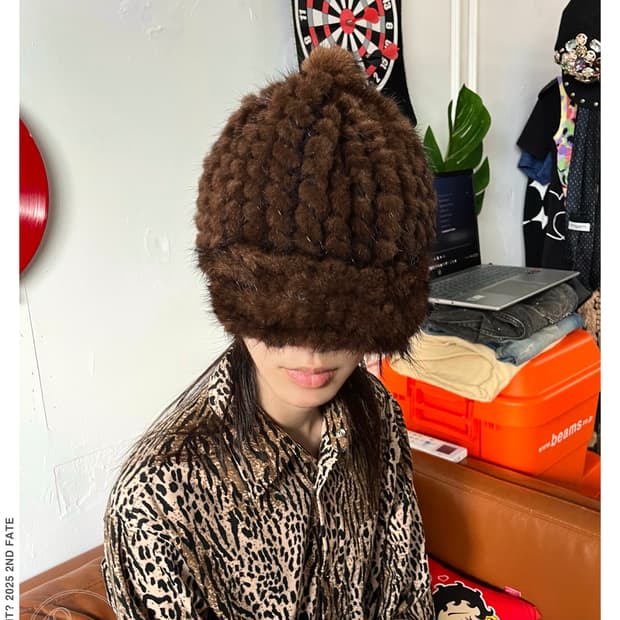 Vintage Real Mink Fur Hat