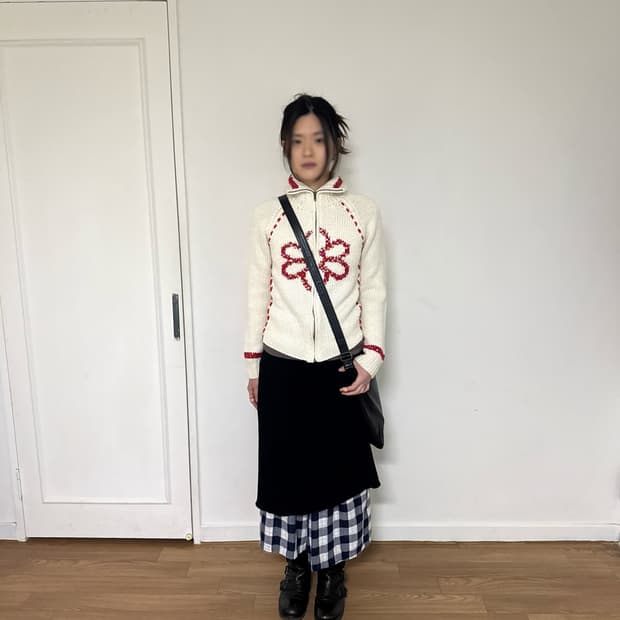 vtg GURU knit zip-up