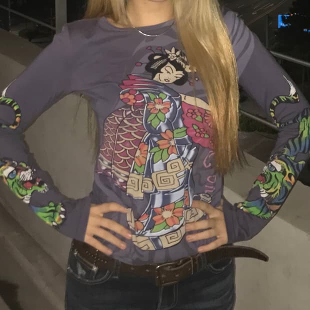 에드하디 Ed Hardy 빈티지 롱슬리브 S