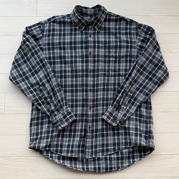 90s 올드 유니클로 체크 셔츠 자켓 M (100-103) 