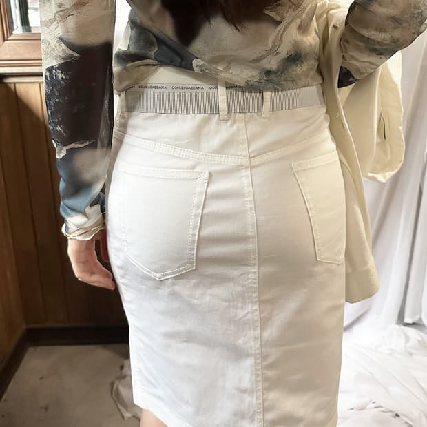 DOLCE&GABBANA logo band skirt