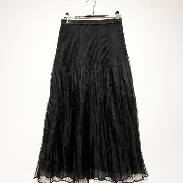 플리츠 롱 스커트
