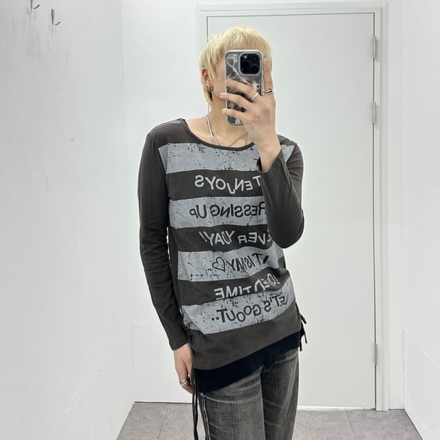 Kirsch Shirring Detail Stripe Sleeve