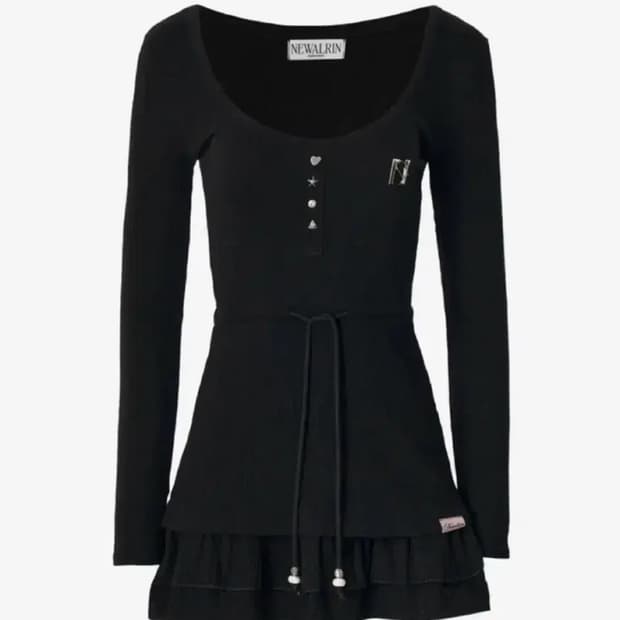 뉴얼린 Bubble Newalrin emblem Dress 미니 원피스