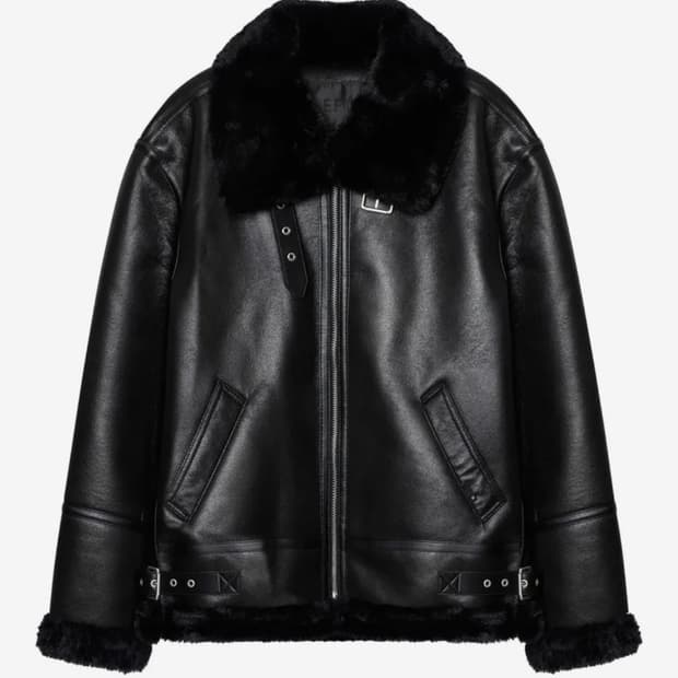 레프트서울 에비에이터 B-3 무스탕 (블랙) xs