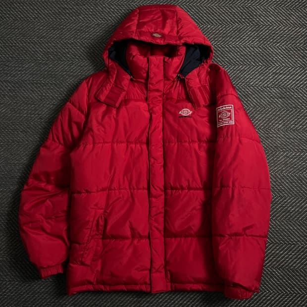 디키즈 USA 오리지날 퀼팅 경량 패딩 레드o 4495