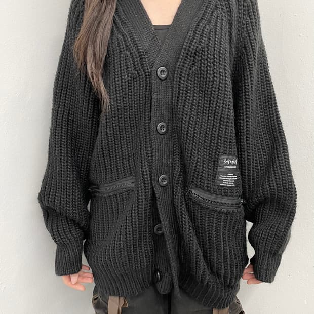 GUxUNDERCOVER 버튼 포켓 가디건