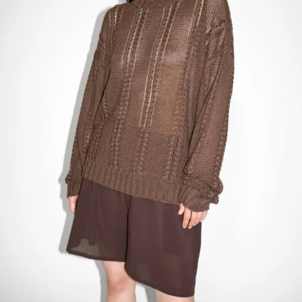 linen cable knit