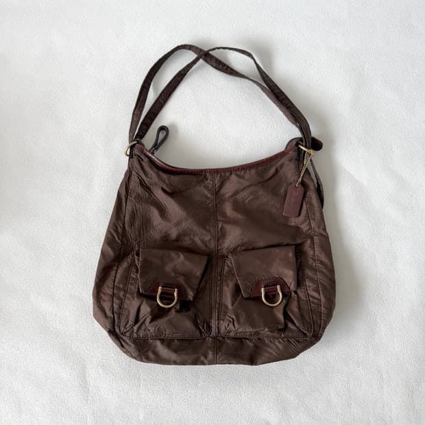 Pre owned 나일론&레더 숄더백(백팩 변형 가능)