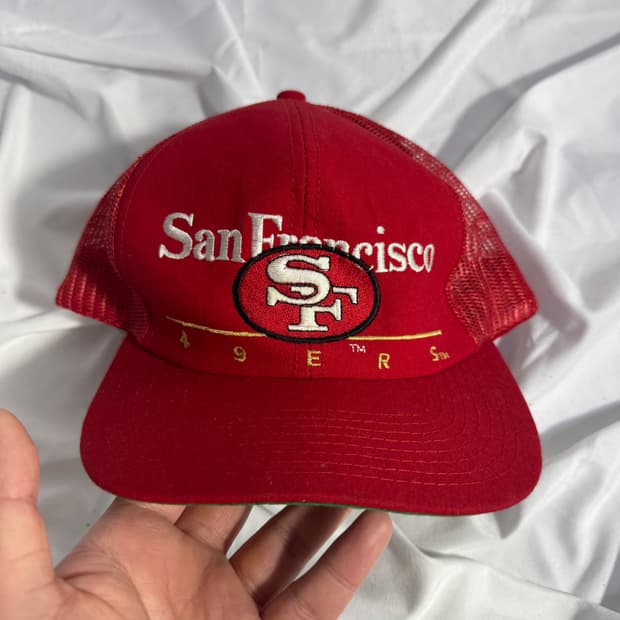 90s NFL 샌프란시스코 49ers 팀 자수 메쉬캡