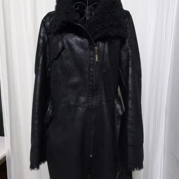 롱무스탕 레더 퍼 무스탕 무스탕 코트