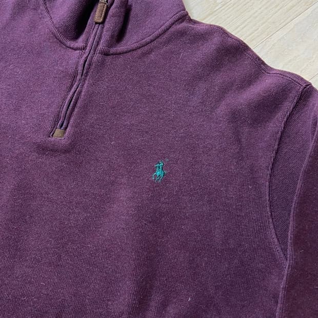 폴로 랄프로렌 하프집업 XL 버건디 색상