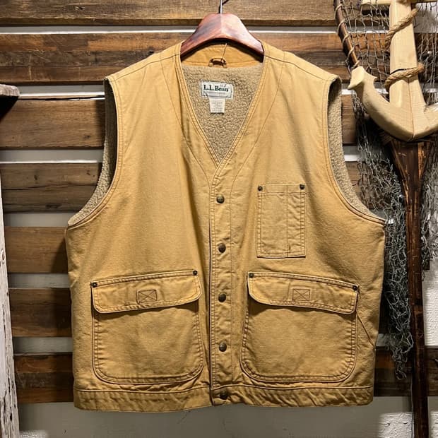 [XL]90's 엘엘빈 USA Made 쉐르파 라이닝 브라운 워크 베스트