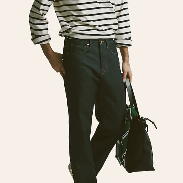 바스통 409 네이비 스트라이프 라지사이즈