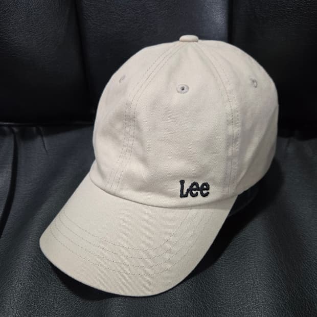 Lee 리 사이드 로고 반커브 볼캡 모자 OS