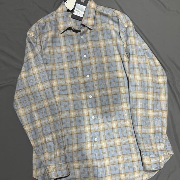 오라리 25aw 에어리 울 체크셔츠 5사이즈