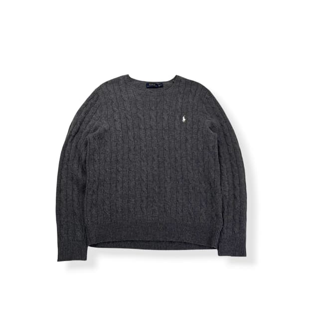 W100 폴로 랄프로렌 램스울 꽈배기 니트