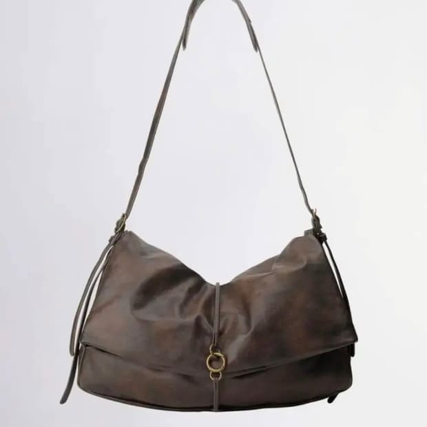 스컬프터 Folded Slouchy Bag Deep Brown 백