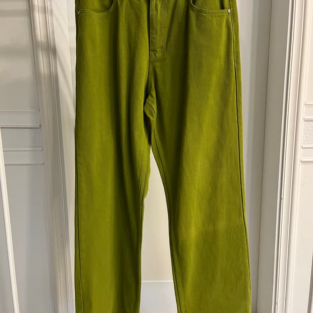 세컨모노 올리브그린 데님팬츠