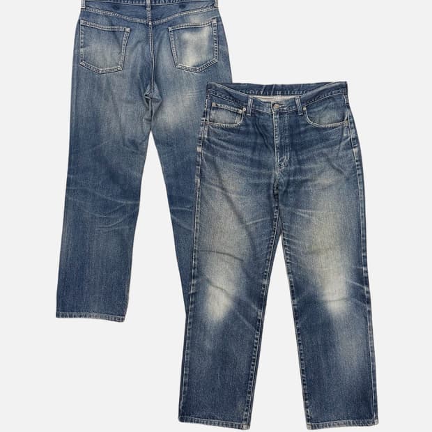 old uniqlo aging fade jean