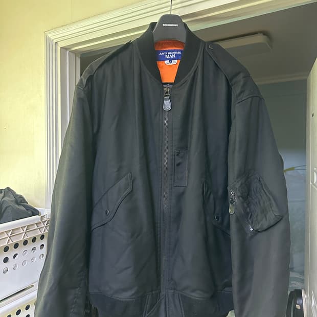 [L] 준야와타나베 맨 울 서지 오버사이즈 봄버 재킷